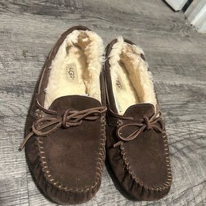 UGG Chocolate Suede Moccasin Loafers